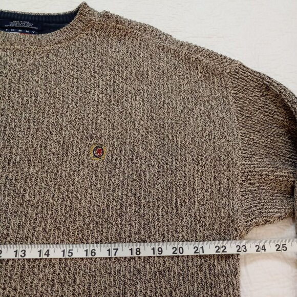 Tommy Hilfiger Mens XL Beige Crewneck Sweater 100% Cotton Made In India - Picture 11 of 15